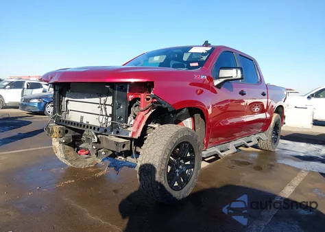 2021 Chevrolet Silverado 1500 4Wd Short Bed Lt Trail Boss z USA, uszkodzony, nr VIN 1GCPYFEL7MZ312105